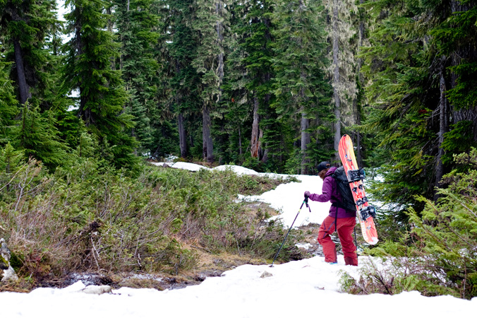 Abby Cooper enjoys the approach for summer turns. [Photo] Kate Zessel