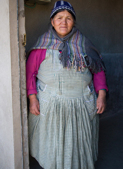 The female caretaker at a Bolivian refugio.