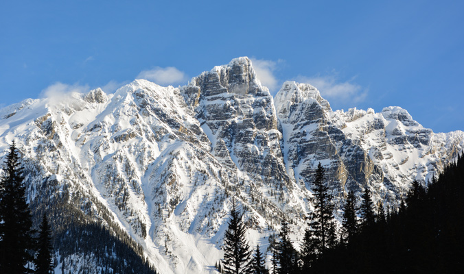 The mountains of Rogers Pass loom tall and inspire backcountry dreams. [Photo] J. Bolingbroke for Parks Canada