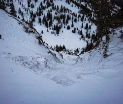 The Jaws avalanche from the top. [Photo] Courtesy Utah Avalanche Center