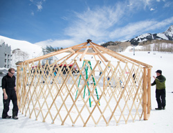 The CB yurt setup. 