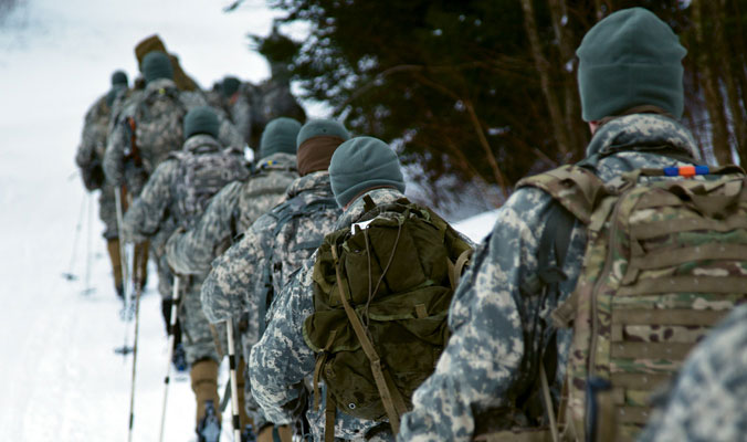 Ascending to victory at Bolton Valley Resort, Vt. with 3rd Battalion, 172nd Infantry Regiment (3-172 Infantry), the infantry battalion for the Vermont National Guard. [Photo] Cyril Brunner