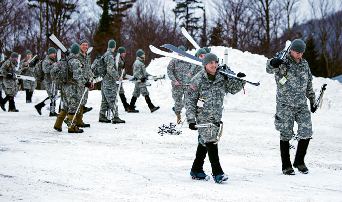 “Although not every soldier in here is a star athlete, there’s some serious talent throughout,” says Westover, speaking of the long line of Olympians who have served. He compete in biathlon in the 1998 Games in Nagano, Japan. “If you go back to the 10th Mountain Division, it was the same sort of thing.” 