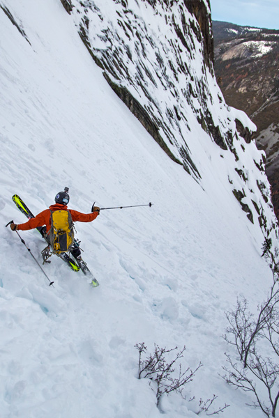  “I started looking over toward Bridalveil Fall and leaning tower and came up with another ski descent for us to do.” -Eric Rasmussen [Photo] Eric Rasmussen
