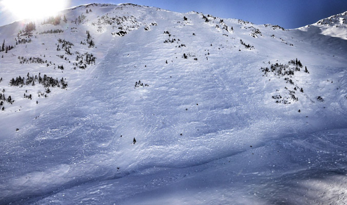 An avalanche on teh northerly aspect of Mt. Baldy in Paradise Divide outside of Crested Butte, Colo. [Photo] Courtesy Crested Butte Avalanche Center