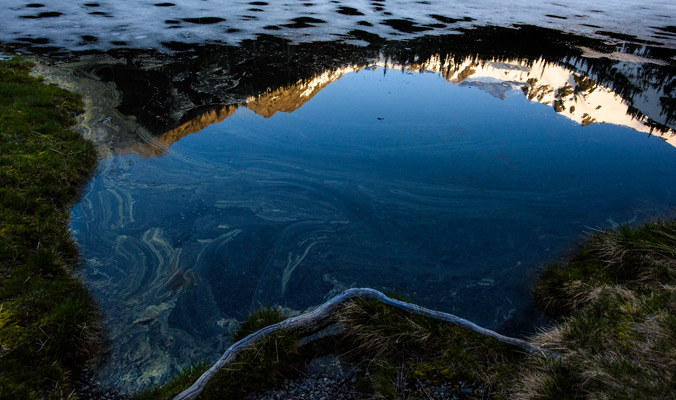 Reflections in Grand Lake. Olympic National Park, Washington 