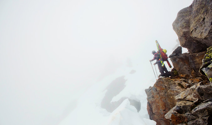 Day 6: Tim Black attempting to surmount a pass below White Mountain. Olympic National Park, Washington 