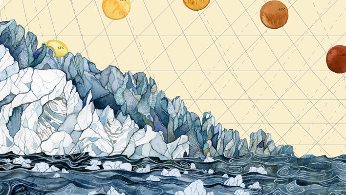 Skintrack Sketches: Artist Jill Pelto documents climate change through watercolor