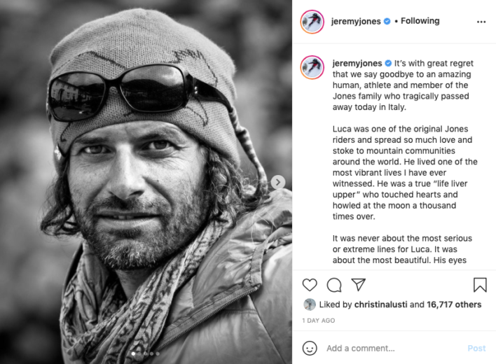 Renowned Snowboarder Luca Pandolfi Dies in Avalanche